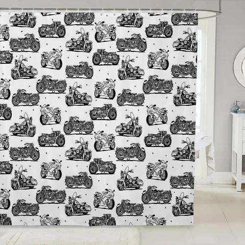 Miniatura 28 de Manfei Cortinas de ducha para niños con diseño de perros de dibujos animados, bonitas cortinas de baño para niñas y niños pequeños, cortinas