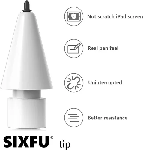Miniatura 2 de SIXFU Punta mejorada compatible con puntas de lápiz de Apple, punta de repuesto segura como punta de iPencil IPAD Accesorios para iPad Pencil