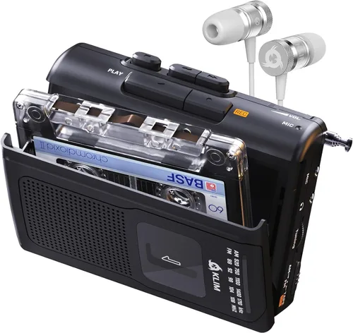 Miniatura 8 de KLIM K8 Reproductor de Casetes Portátil + Grabadora de Casetes + Nuevo + Reproductor de Casetes Walkman AM/FM + Micrófono y Altavoz Integrados +
