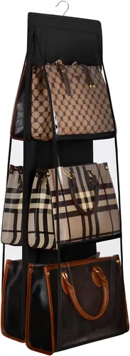 Lirex Organizador de bolso mediano y grande para armario, organizador de almacenamiento de bolso, organizador de tela Oxford para armario familiar,