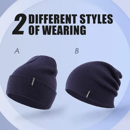 Miniatura 3 de Beanie Hats for Men Women Winter Knit Hat Warm Slouchy Beanie Cuffed Skull Cap