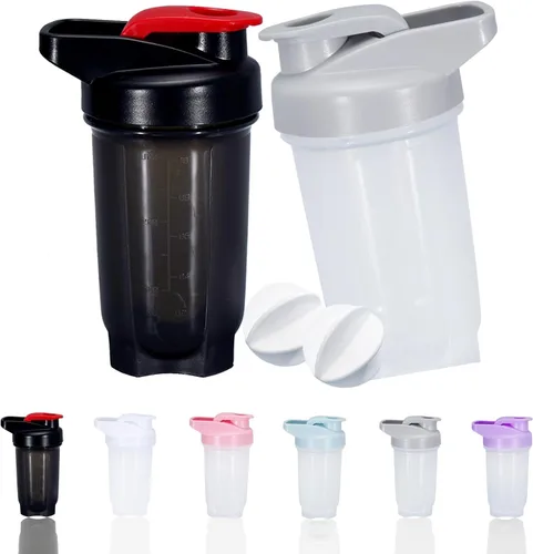 Miniatura 12 de Botella Mezcladora para Batidos de Proteína con Taza y Botella Mezcladora de 10 onzas/300ML con Bolitas Mezcladoras, Juego de Botellas Mezcladoras