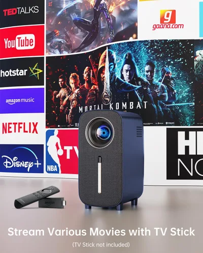 Miniatura 5 de Mini proyector de película Bluetooth portátil: HISION 1080P 4K Proyector de TV para el hogar al aire libre 8500L HD video LED proyectores