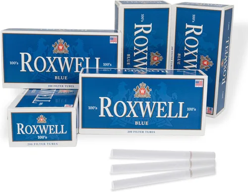 Miniatura 14 de Roxwell - Tubos para cigarrillos tamaño King – 1000 unidades – 5 cajas de 200 tubos – Filtros blancos de extracción suave – Tubos preenrollados
