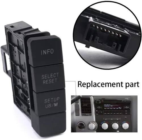 Miniatura 2 de Mod del interruptor de información del monitor de unidad para Toyota Tundra 2007-2013, Sequoia 2008-2013 Reemplazar 84977-0C020