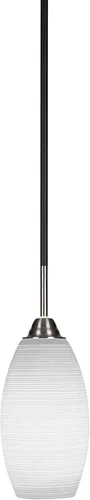 Miniatura 216 de Toltec Lighting Paramount - Mini colgante de 1 luz en acabado negro mate con cristal de arte perla de 7 pulgadas y estilo negro