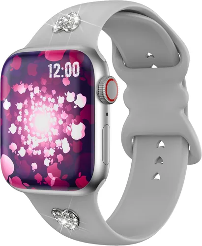 Miniatura 7 de Correa compatible con Apple Watch Series 9, 8, 7, 1.61 pulgadas, Series 6, 5, 4, SE de 1.575 pulgadas, Serie 3 de 1.496 pulgadas para mujer