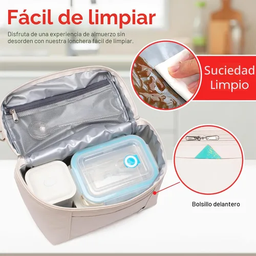 Miniatura 3 de NOL Natural Organic Lifestyle Bolsas de almuerzo aisladas para mujer, bolsa enfriadora, ligera, de nailon, impermeable, lonchera para el trabajo