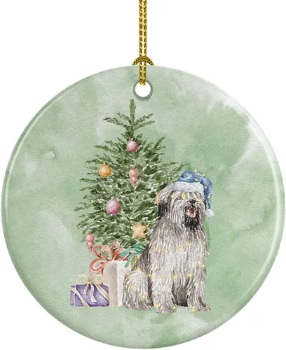 Miniatura 42 de Caroline's Treasures Bulldog, Bulldog inglés #2 y árbol de cerámica adorno colgante para árbol de Navidad, decoración colgante para el hogar