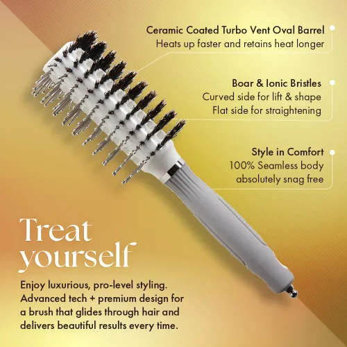 Miniatura 4 de Olivia Garden Turbo Vent Oval Twin & Cepillo de pelo 100% de jabalí
