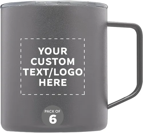 Miniatura 18 de Kenai - Tazas de viaje personalizadas con recubrimiento en polvo, 13.5 onzas, juego de 6, paquete personalizado a granel, doble pared, perfectas