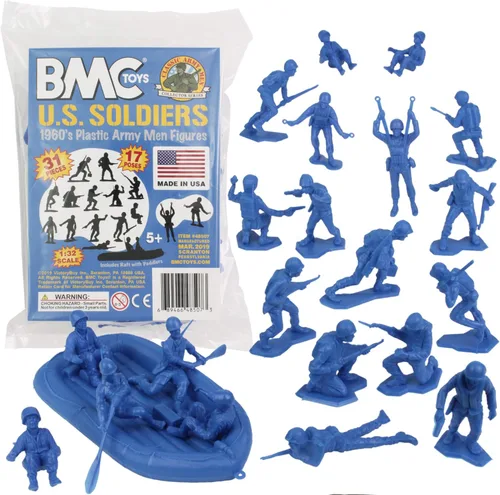 Miniatura 16 de BMC Marx Soldados de plástico del ejército de EE. UU. - Soldados negros 31 piezas de la Segunda Guerra Mundial - Fabricado en EE. UU