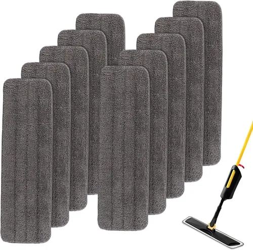 Miniatura 8 de Almohadillas de repuesto para trapeador Rubbermaid Commercial de 18 y 17 pulgadas, paquete de 10 repuestos reutilizables de limpieza comercial