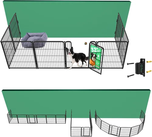 Miniatura 52 de FXW Homeplus Unleashed Corralito para Perros de Interior - Juego Sin Estrés y Seguro, Resistente de 24 Pulgadas 4 Paneles Corral para Cachorros