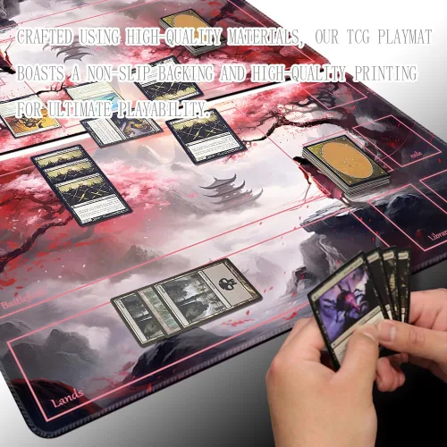 Miniatura 4 de Alfombrilla MTG Tamaño 24x14in con Bolsas de Almacenamiento Gratuitas y Respaldo Antideslizante, Ideal para Entusiastas de Juegos de Cartas Sky