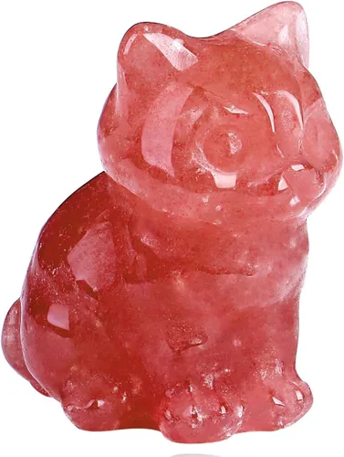Miniatura 23 de QINJIEJIE Gato de Cristal de Obsidiana Negra de 2 Pulgadas, Piedras Preciosas de Gato Negro, Decoraciones de Estatua de Piedra Curativa, Lindas