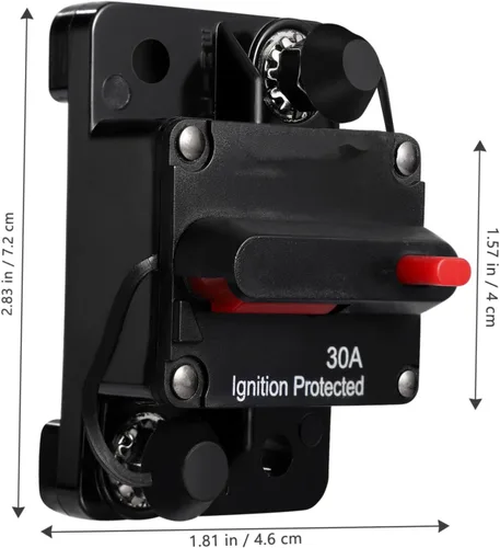 Miniatura 2 de Hemobllo Amplificador marino para automóvil de 30 amperios, motor de arrastre para automóvil, barco, bicicleta, audio estéreo, inversor de fusibles