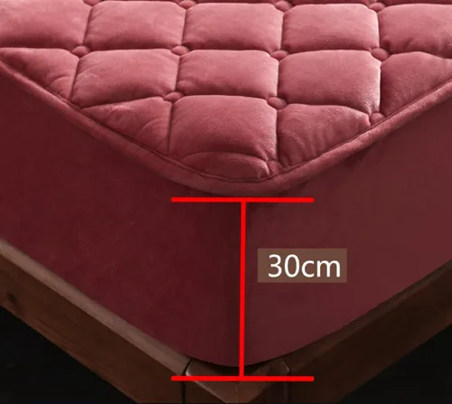 Miniatura 4 de Sábanas súper suaves, cálidas y gruesas de terciopelo cristalino de color puro para cama individual, matrimonial, Queen, King, sábanas bajeras extra