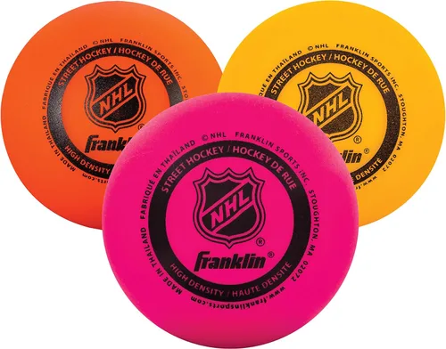 Miniatura 19 de Franklin Sports - Pelotas de hockey callejero NHL - Sin rebote para uso en exteriores y en patines - Tamaño oficial para hockey callejero juvenil