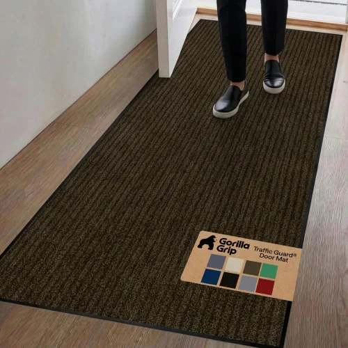 Miniatura 59 de GORILLA GRIP Tapete impermeable para puerta de protección de tráfico, tapetes de entrada resistentes, respaldo fuerte, alfombras comerciales