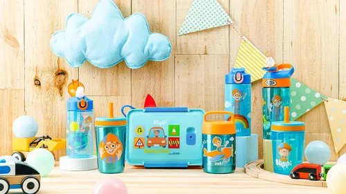 Miniatura 11 de Zak Designs Blippi Caja Bento de plástico reutilizable con sello a prueba de fugas, asa de transporte, ventilación de vapor para microondas