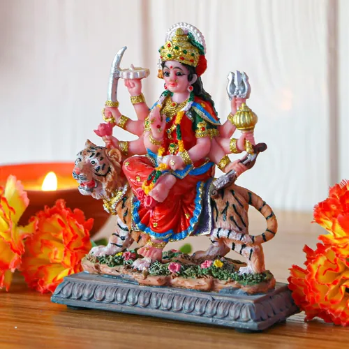 Miniatura 3 de alikiki Estatua pequeña de Maa Durga MATA – Escultura Durga de 4.1 pulgadas de alto, india, diosa hindú, murti, hindú, Pooja, artículo