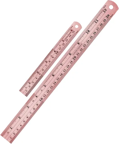 Miniatura 12 de Mr. Pen - Reglas de acero, reglas de metal de 15, 20, 30 y 35 cm, paquete de 4 unidades Plateado