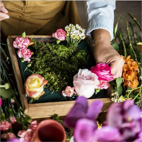 Miniatura 5 de LOMIMOS 10 piezas de ladrillos de espuma floral, suministros de bloques de floristería para arreglos florales de bricolaje 10 piezas mojadas