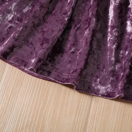 Miniatura 41 de IDOPIP Vestido tutú de terciopelo para niñas pequeñas, vestido de manga larga para princesa, Navidad, cumpleaños, fiesta, boda, vestidos de otoño e