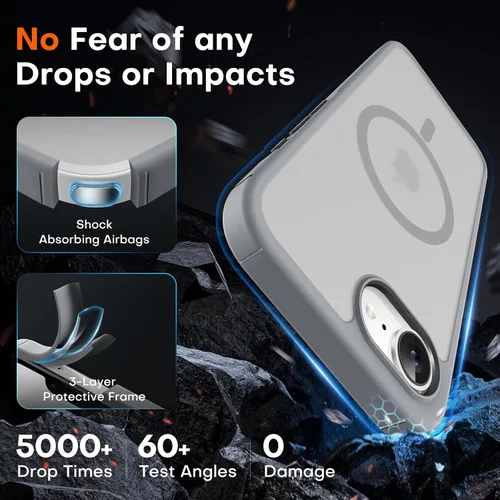 Miniatura 735 de TOCOL Funda para iPhone 11, compatible con Magsafe, protección completa de cámara, imanes integrados, protección contra caídas, funda translúcida