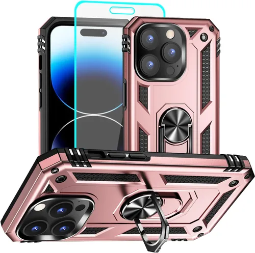 Miniatura 38 de Funda para iPhone 13, iPhone 13, [grado militar de 16 pies probada en caídas], anillo protector a prueba de golpes para iPhone 13, azul