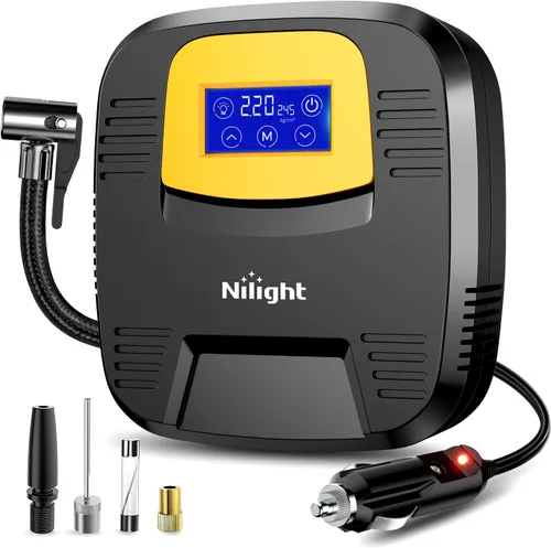 Miniatura 29 de Nilight Inflador de Neumáticos Compresor de Aire Portátil Recargable 12VDC 150PSI Batería Inalámbrica Alimentada por Encendido 2 Veces Más Rápida