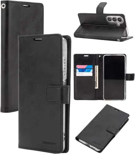 Miniatura 55 de GOOSPERY Blue Moon Wallet para Samsung Galaxy Note 10 Case (2019) Funda de cuero con tapa (Negro)