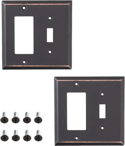 Miniatura 14 de Placa de pared de acero plana, color bronce