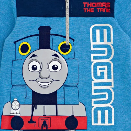 Miniatura 4 de Thomas & Friends Thomas the Tank Engine & Friends - Sudadera de forro polar con media cremallera, Azul,Metálico