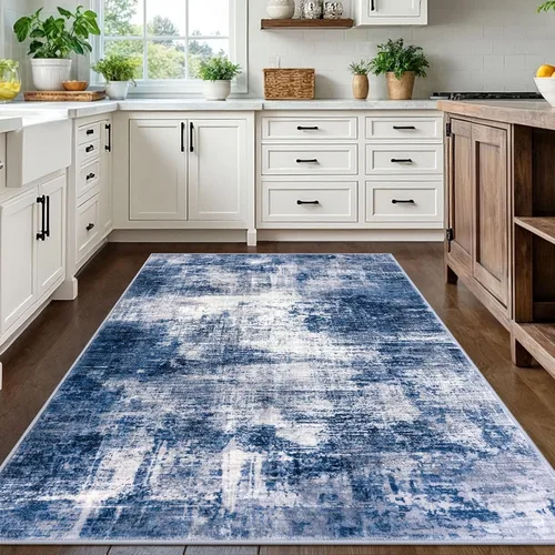 Miniatura 783 de IOHOUZE Alfombra abstracta lavable de 3 x 12 pies para pasillos, antideslizante para cocina, camino de entrada de lana sintética para interiores