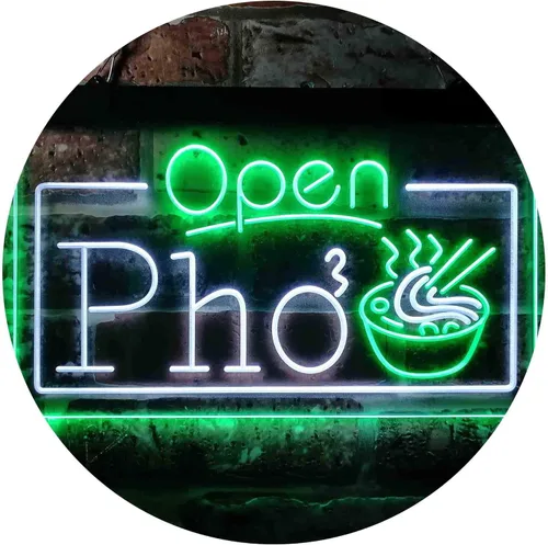 Miniatura 14 de ADVPRO Open Pho Vietnam Fideos Shop Letrero de neón LED de doble color, azul y rojo, 16 x 12 pulgadas st6s43-i3655-br