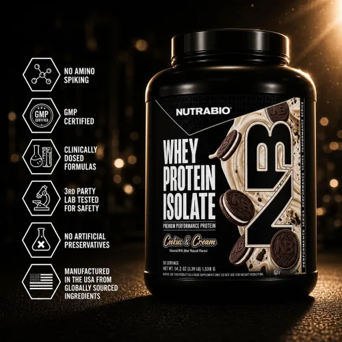 Miniatura 6 de NutraBio - 100% Aislado de proteína de suero de leche en polvo, 25 g de proteína con perfil completo de aminoácidos, sin soja ni gluten, proteína