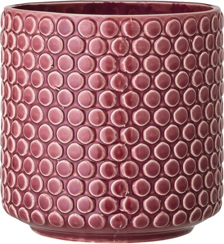 Miniatura 9 de Bloomingville Maceta de cerámica – Maceta negra de 5 pulgadas con lunares – Maceta moderna de cerámica con esmalte agrietado – Sin agujeros