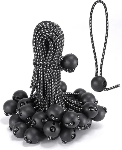 Miniatura 13 de Cuerdas elásticas ajustables de 18 pulgadas con ganchos, ajuste flexible de 6.5 a 18 pulgadas, correas elásticas negras con elasticidad superior