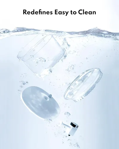 Miniatura 3 de HomeRunPet Fuente de agua silenciosa para gatos, 68 oz/2 L, bomba inalámbrica para fuente para mascotas, dispensador de agua para perros, modo