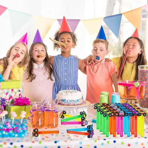 Miniatura 5 de uoyoi Recuerdos de fiesta de camiones monstruo, 24 piezas de varitas de burbujas para autos para niños, varita de burbujas genial para suministros