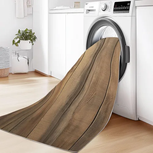 Miniatura 7 de 2'x8' Rug Runners for Hallways Non Slip Vintage Wood Panel Texture Brown Runner Rug for Bedroom, Washable Runner with Non Slip Backing, Soft Brown 7