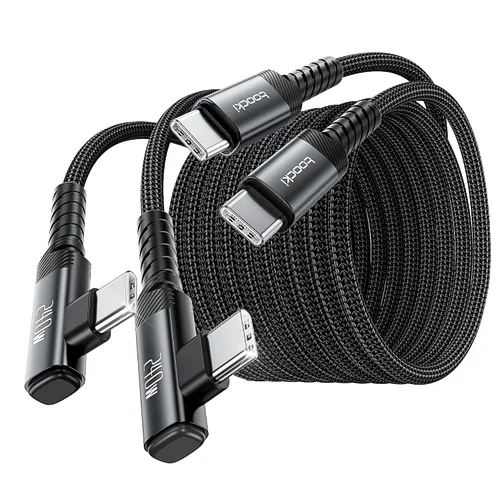 Miniatura 14 de Cable USB C [Paquete de 2, 1 mt] Carga rápida de 240 W tipo C, cable USB 2.0 trenzado de nylon para iPhone 17 16 15 Pro Plus Pro Max Air, iPad Pro