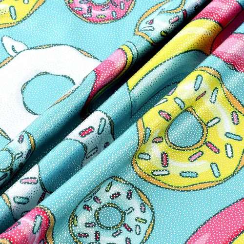 Miniatura 3 de EQSJIU Leotardos de gimnasia para niñas y niños, diseño de mosaico de arco iris, sirena, mariposa, estrellas, leopardo, galaxia, teñido anudado