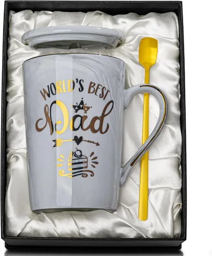 Miniatura 8 de Divertidos regalos de cumpleaños para mujeres, taza de café de 14 onzas con texto en inglés "Not a Day Over Fabulous" impresa con oro, ideas de Rosa