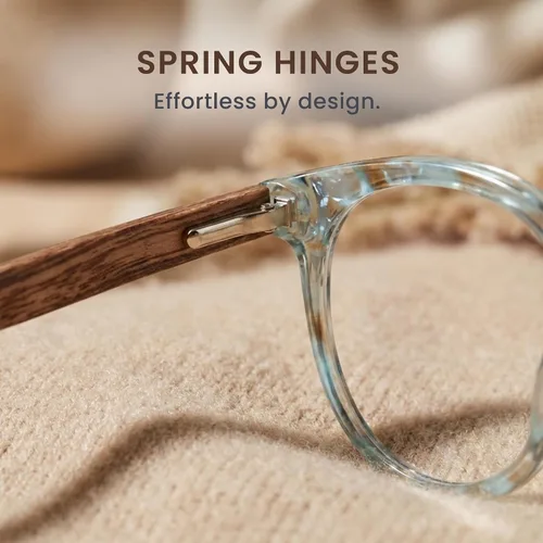 Miniatura 7 de 2SeeLife Gafas de lectura grandes y redondas TR-90 para hombres y mujeres, ajuste mediano, duraderas, bisagras de resorte, lectores de luz azul