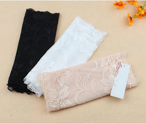 Miniatura 6 de LUOEM 3 piezas de encaje floral para mujer elástico sin tirantes no acolchado negro blanco piel XL