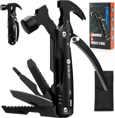 Miniatura 9 de BIBURY Rellenos de calcetines para hombres, martillo multiherramienta 12 en 1, regalos de elefante blanco para adultos, regalo para papá que lo