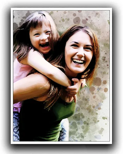 Miniatura 3 de Lienzo de pintura de acuarela personalizada con tu foto, retrato enmarcado, arte de pared para decoración del hogar, regalo conmemorativo Negro